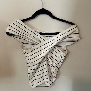 Zara Crisscross Off the Shoulder Top